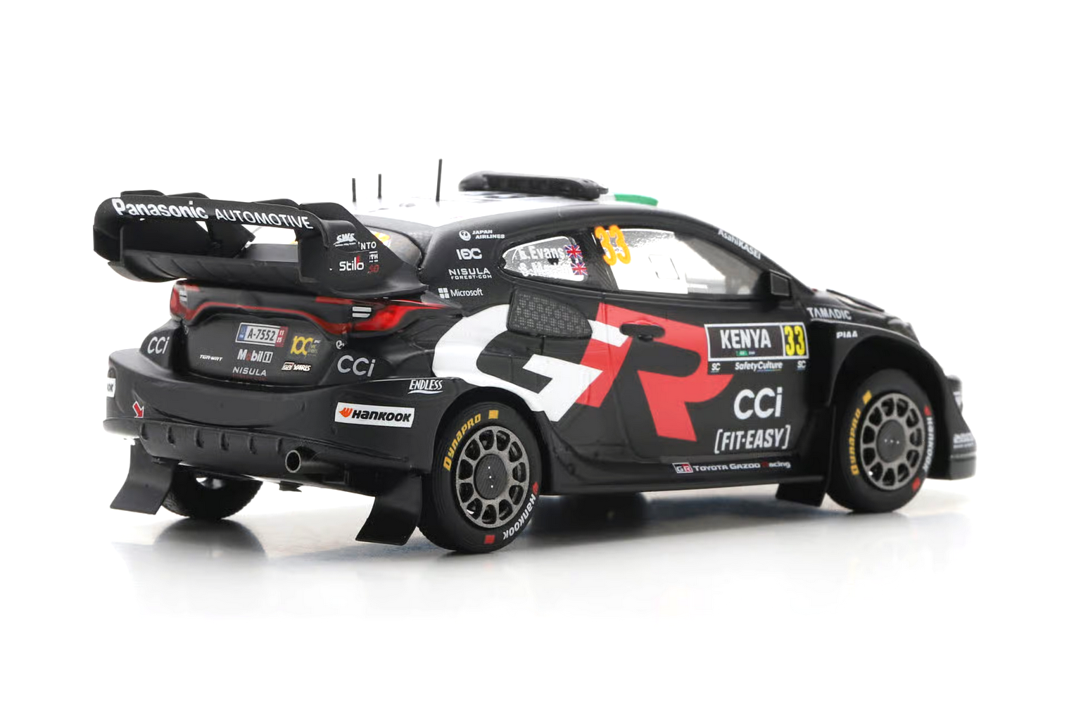 Toyota GR Yaris Rally1 Toyota GAZOO Racing WRT #33 Evans/Martin Winner Rally Safari 2025 100th TGR WRC Events 1:43 Spark