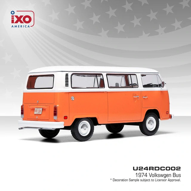 Volkswagen Bus 1974 brilliant orange 1:24 Ixo America