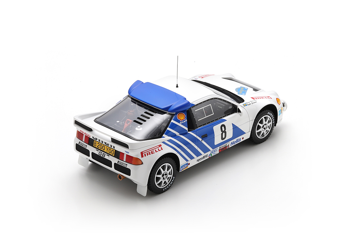 Ford RS200 #8 K. Grundel/B. Melander 3rd Swedish Rally 1986 1:18 Spark 