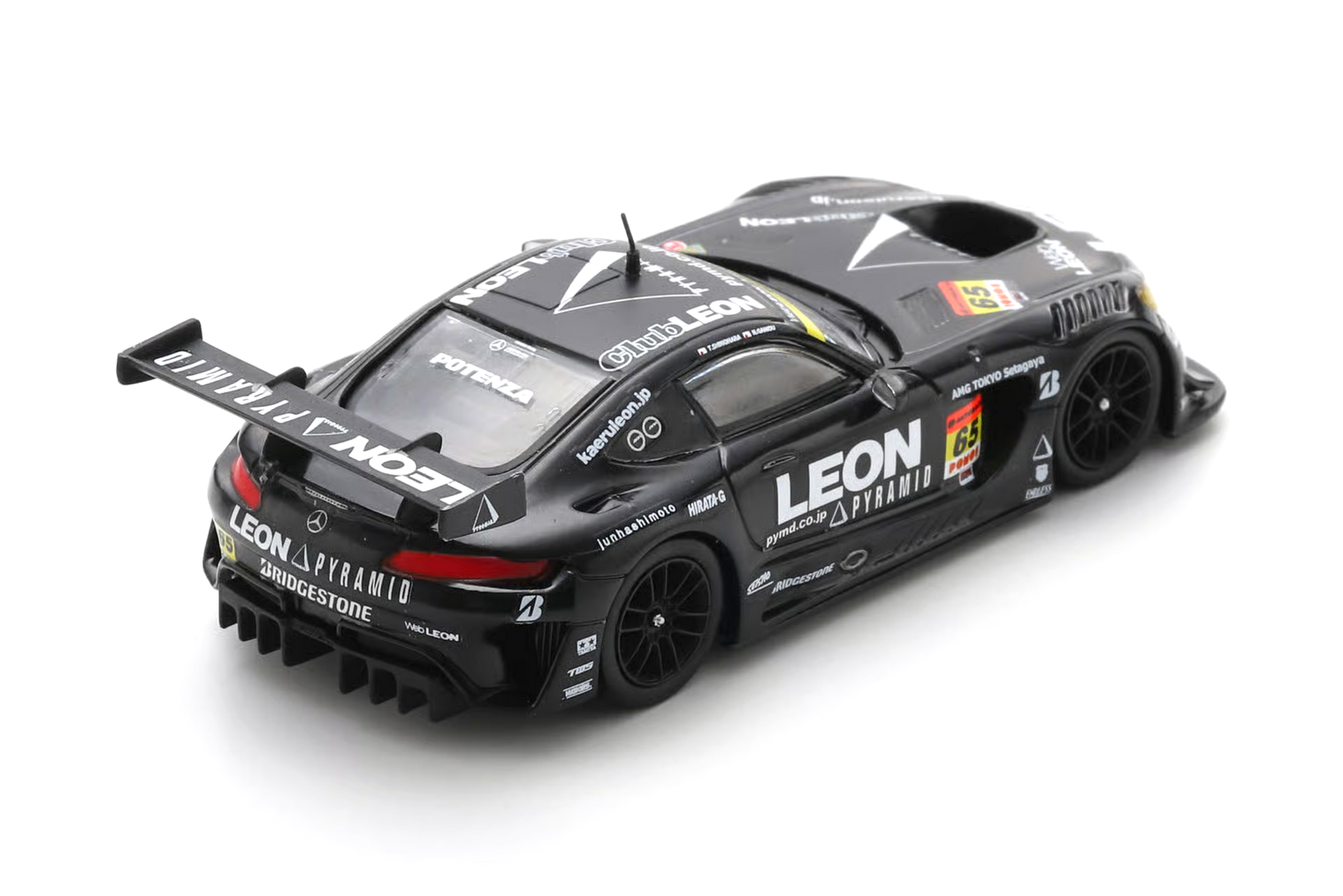 Mercedes AMG GT3 #65 N. Gamou - T. Suganami Leon Pyramid K2 R&D GT300 Super GT Japan 2025 1:64 Spark