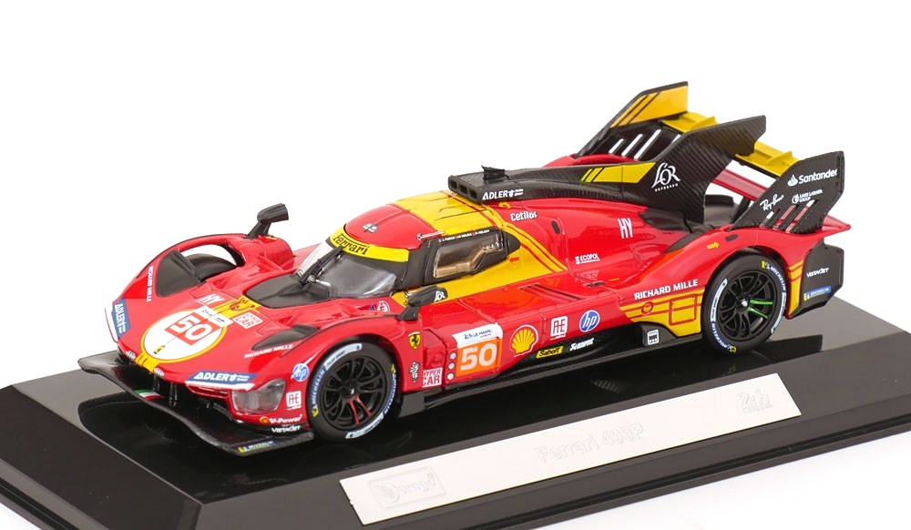 Ferrari 499P AF Corse #50 Fuoco/Molina/Nielsen Winner 24H Le Mans 2024 1:43 Bburago