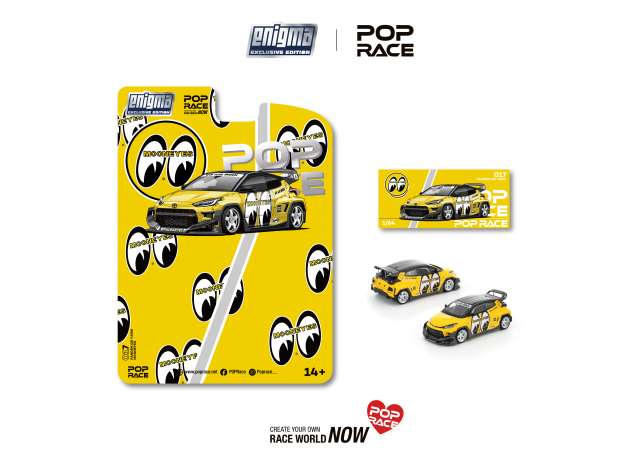 Pandem Yaris Mooneyes yellow/black 1:64 Pop Race