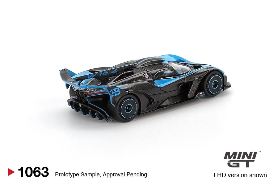 Bugatti Bolide Presentation 2024 black/blue 1:64 Mini GT