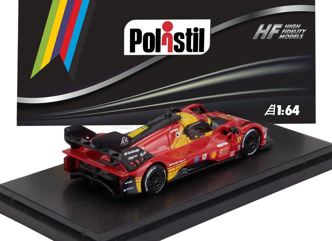 Ferrari 499P 3.0l Turbo V6 #50 Antonio Fuoco - Miguel Molina - Nicklas Nielsen Winner 24h Le Mans 2024 1:64 Polistil