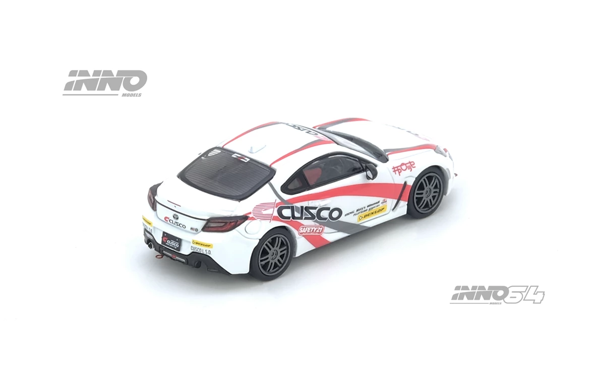 Toyota GR86 Tuned by *CUSCO* white/green/red 1:64 Inno Models