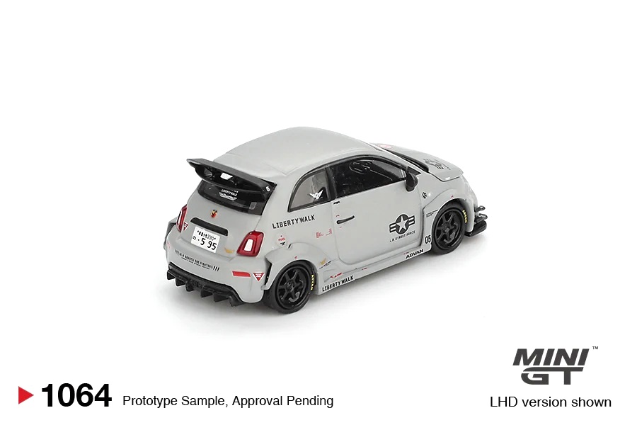 Fiat Abarth 595 LS-Works x ABAS Works Fighters 2024 grey 1:64 Mini GT