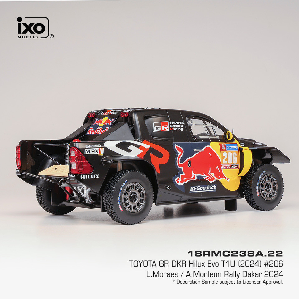 Toyota GR DKR Hilux EVO T1U #206 Moraes/Monleon Rally Dakar 2024 1:18 Ixo Models