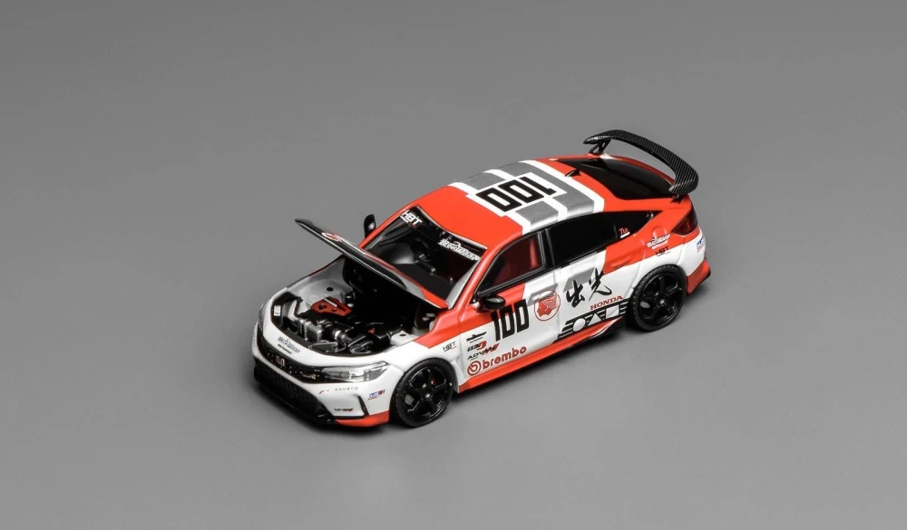 Honda Civic Type R (FL5) N 100 Racing 2020 white/red 1:64 Motorhelix