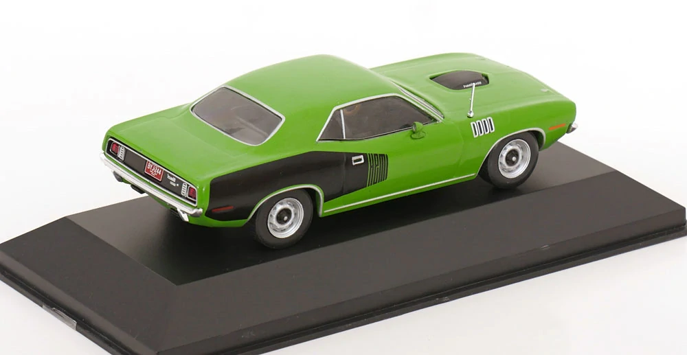 Plymouth Hemi Cuda Coupe 1971 green/black 1:43 Altaya