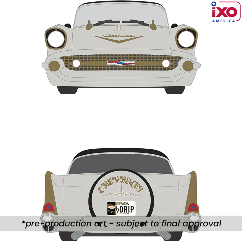 Chevrolet Bel Air Lowrider 1957 gray 1:64 Ixo America