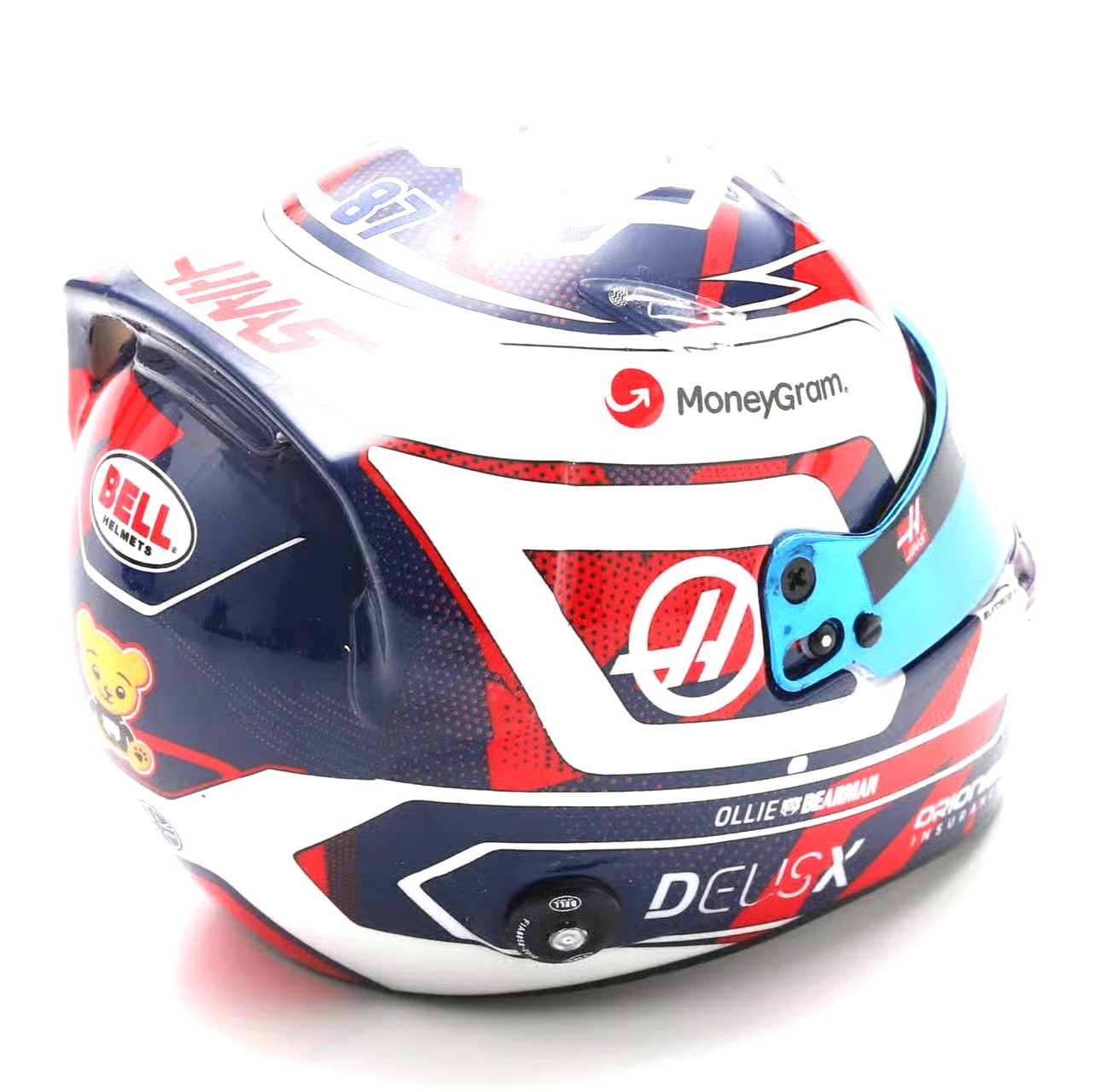 Helmet - MoneyGram Haas F1 Team Ollie Bearman British GP 2025 1:5 Spark