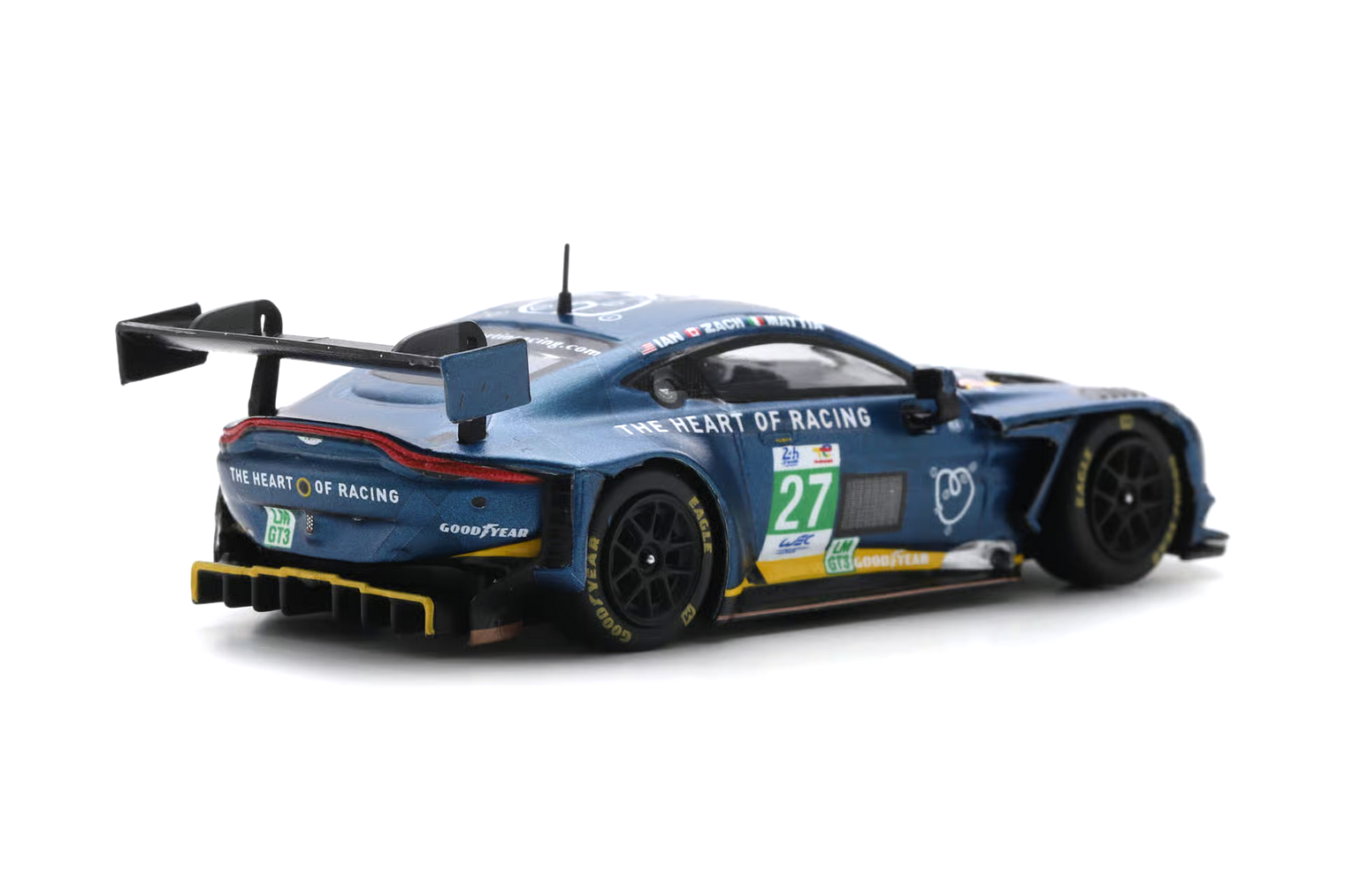 Aston Martin Vantage AMR LMGT3 HEART OF RACING TEAM #27 James/Drudi/Robichon 24H Le Mans 2025 1:64 Spark