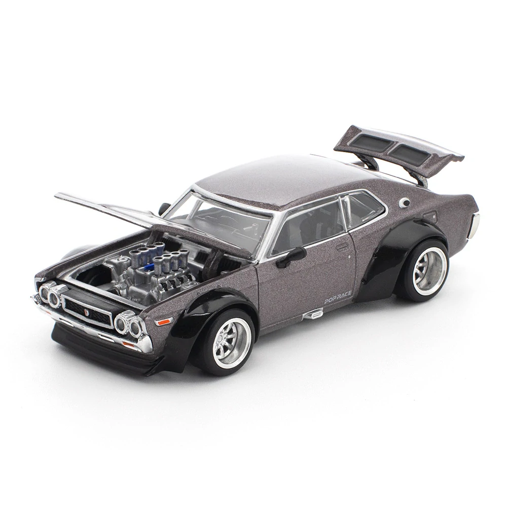 Nissan Laurel C130 metallic grey 1:64 Pop Race Limited