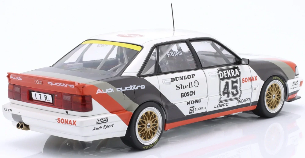Audi V8 Quattro Team AZR #45 Frank Biela DTM Champion 1991 with Collector Box 1:18 Werk83