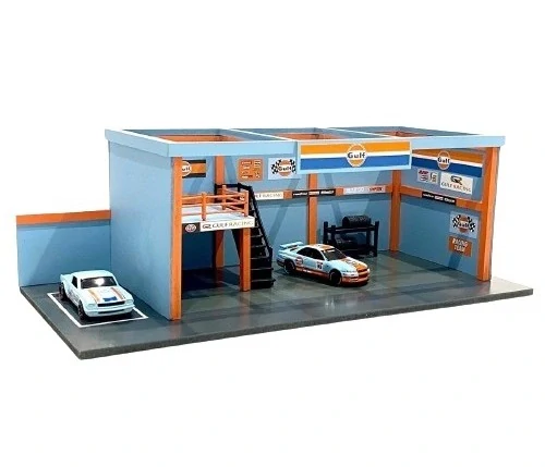 Gulf Garage Diorama 1:64 American Diorama