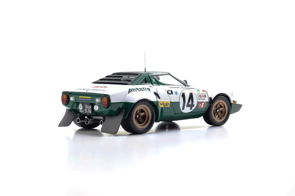 Lancia Stratos HF Alitalia #14 Munari/Mannucci Winner Rally Monte-Carlo 1975 night version 1:18 Kyosho