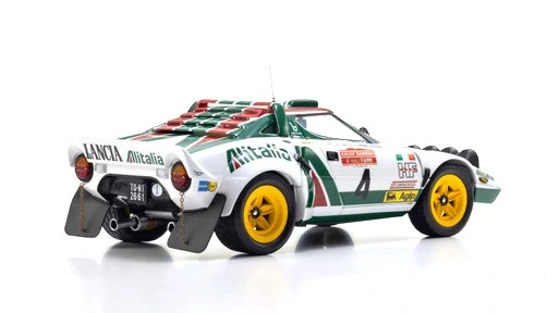 Lancia Stratos HF Alitalia #4 Waldegaard/Thorszelius Winner Rally Sanremo 1976 night version 1:18 Kyosho