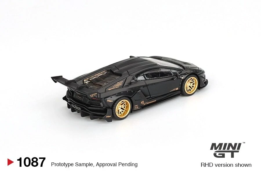 Lamborghini Aventador LB-Works Limited Edition 2025 matte black 1:64 Mini GT