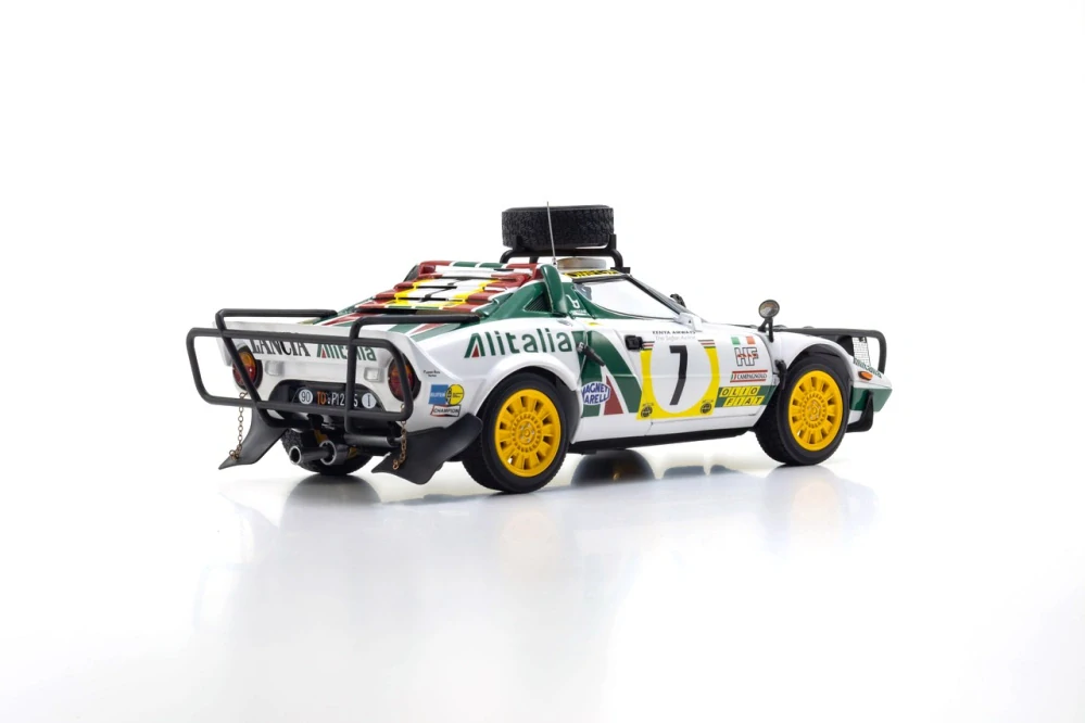 Lancia Stratos HF Alitalia #7 Munari/Sodano 3rd Rally Safari 1977 night version 1:18 Kyosho