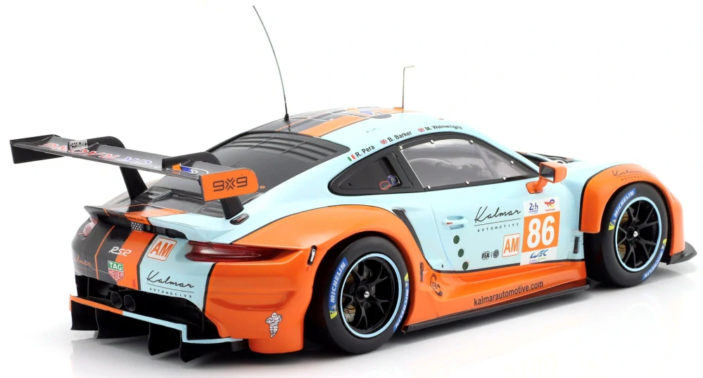 Porsche 911 RSR-19 Gulf GR Racing #86 Barker/Pera/Wainwright 24H Le Mans 2023 1:18 Ixo Models