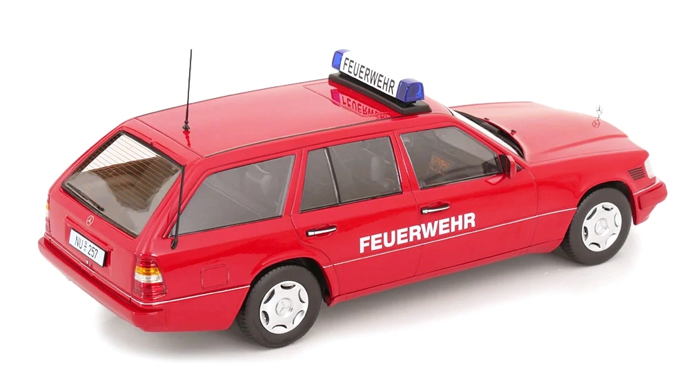 Mercedes-Benz E-Class T Model 1995 *Feuerwehr* red 1:18 Triple9 Collection
