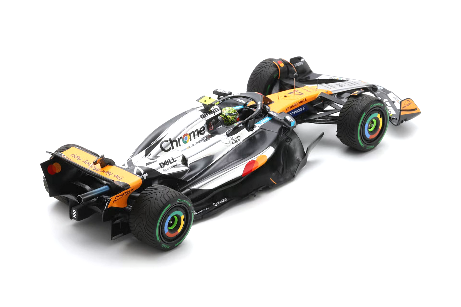 McLaren MCL39 F1 Team #4 L.Norris Winner British GP 2025 with Pit Board 1:18 Spark