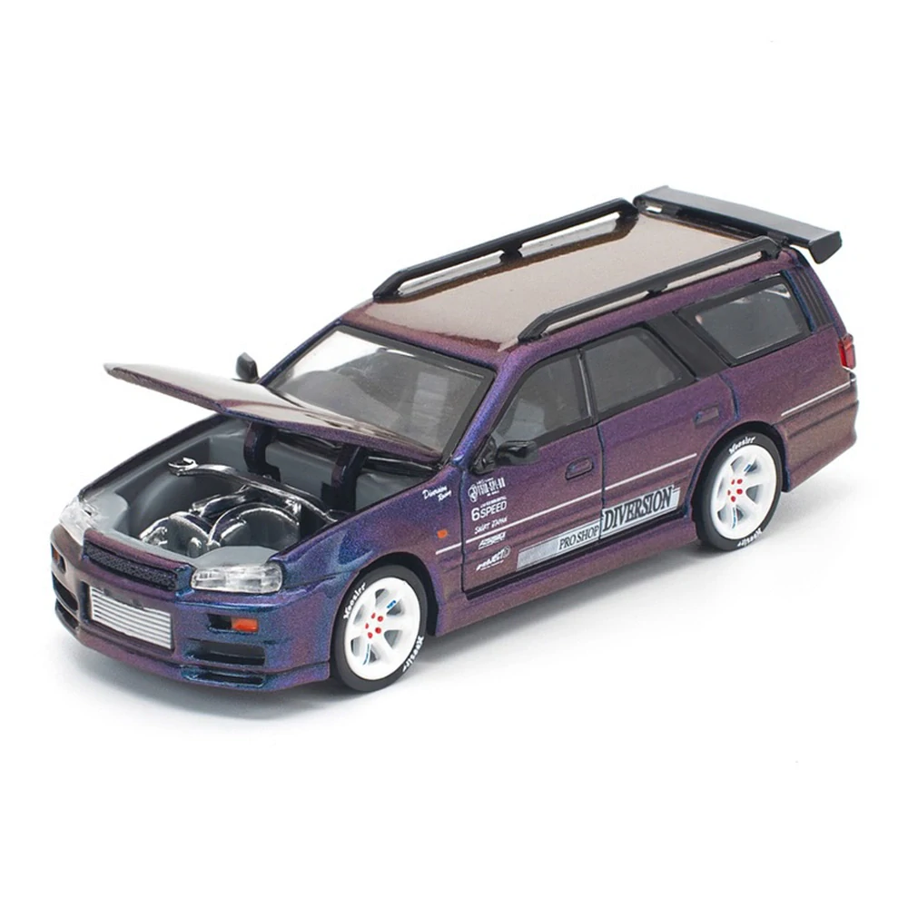 Nissan Stagea magic purple 1:64 Pop Race