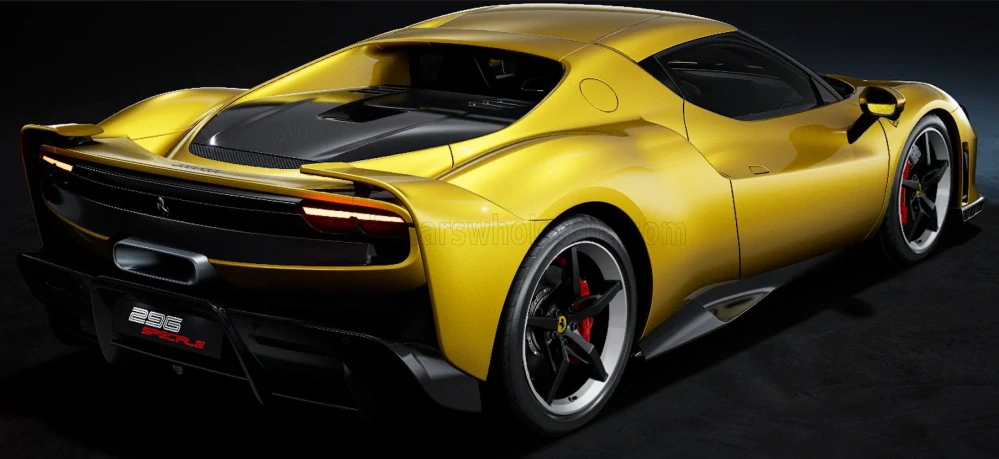 Ferrari 296 Speciale 2025 Montecarlo yellow metallic with Showcase 1:18 Polistil 