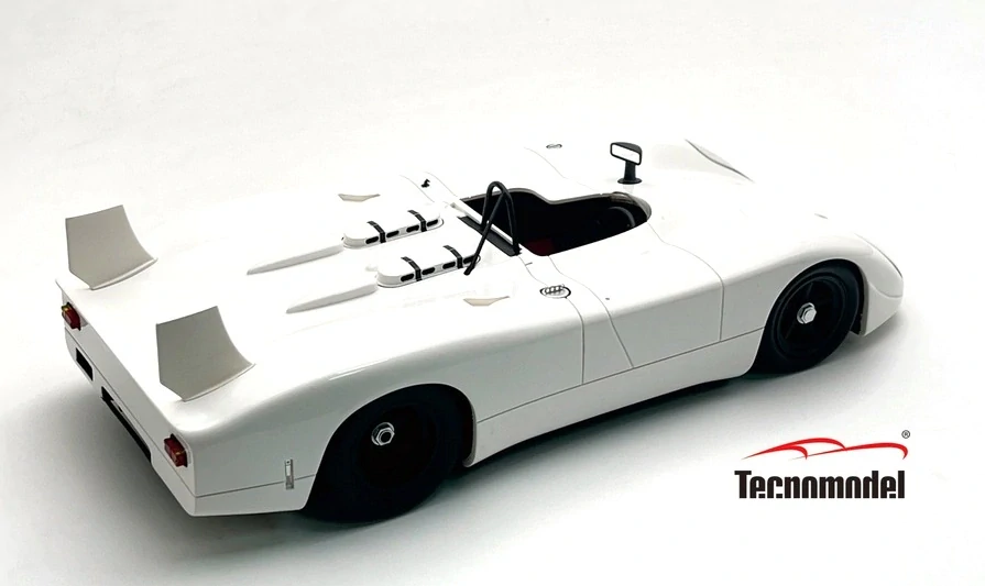 Porsche 908/02 3.0L Flunder Spider Press 1969 white 1:18 Tecnomodel