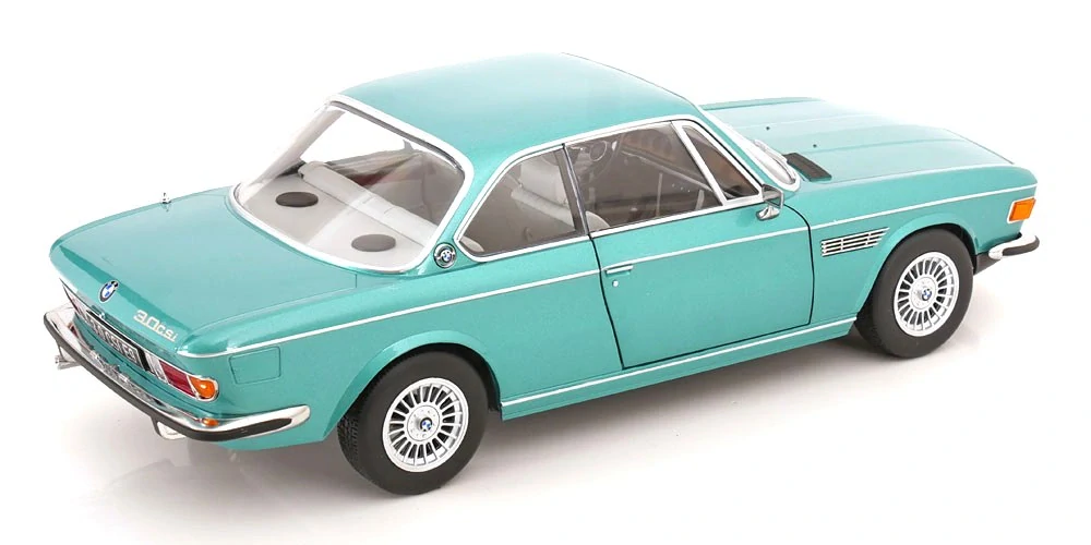 BMW 3.0 CSi E9 Coupe 1971 - Alpina Rims - turquoise metallic 1:12 KK Scale