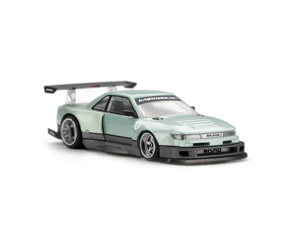 Nissan Silvia S13-R 1991 Kaido Works V1 green 1:64 Mini GT