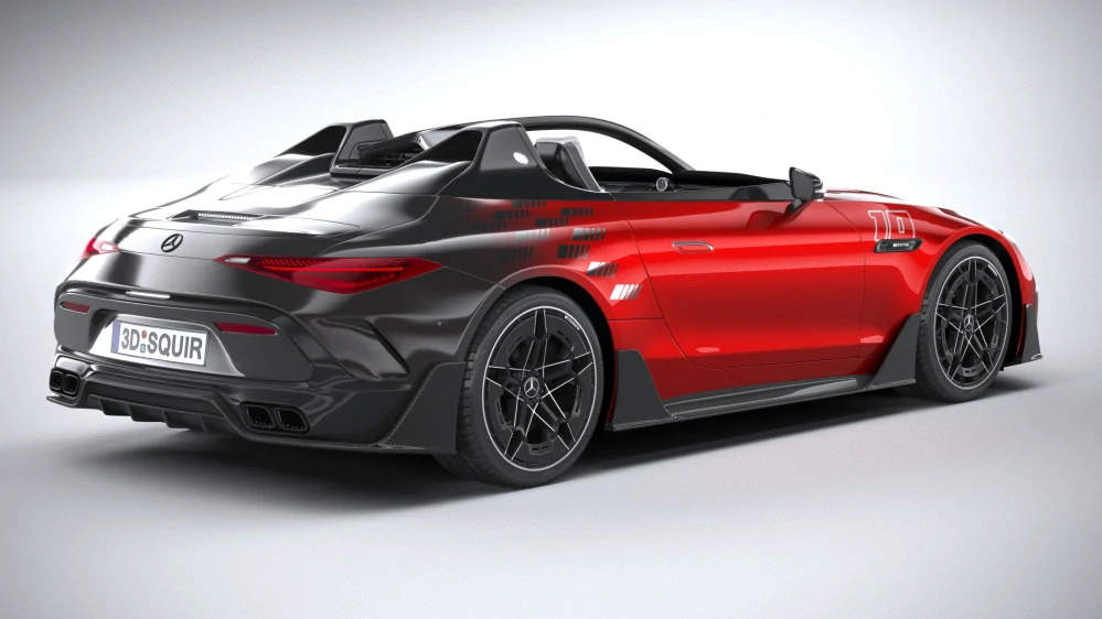 Mercedes-Benz SL AMG 4.0L V8 Biturbo 585cv PureSpeed #10 Spider Open 2025 red/black 1:18 Mercedes-Benz Dealer edition