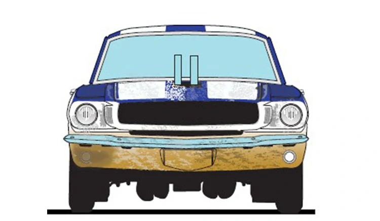 Ford Mustang A/FX Colt 45 *Southern Speed & Marine* 1965 blue/brown 1:18 Acme Diecast