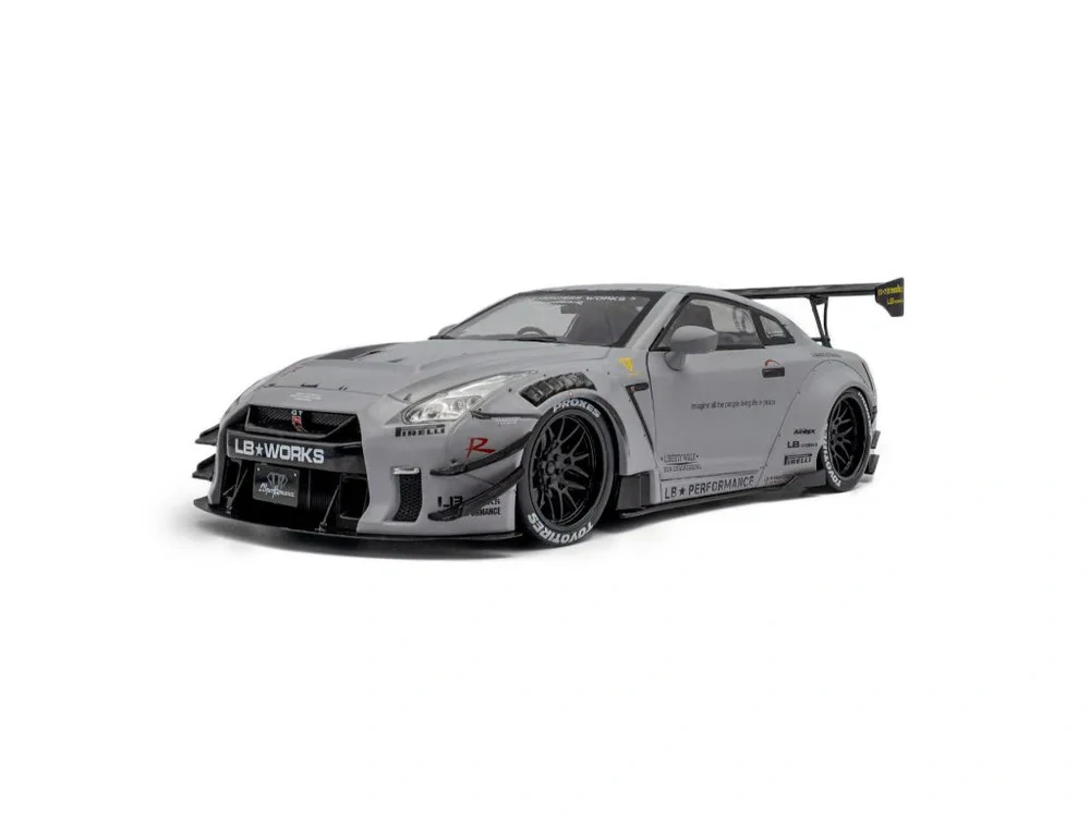 Nissan Skyline GT-R (R35) (R35) W/ Liberty Walk Body kit 2.0 2024 grey 1:18 Solido