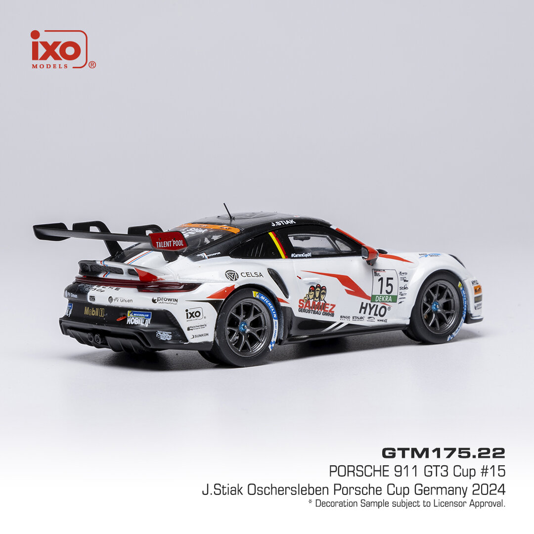 Porsche 911 GT3 Cup #15 J.Stiak Oschersleben Porsche Cup Germany 2024 1:43 Ixo Models