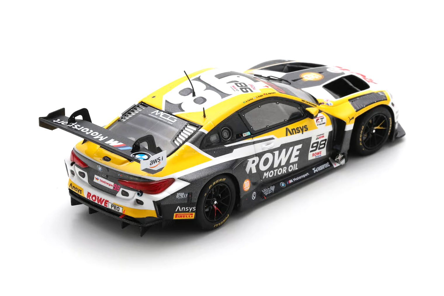BMW M4 GT3 EVO Rowe Racing #98 Farfus/Krohn/Marciello 5th 24H Spa 2025 1:43 Spark 
