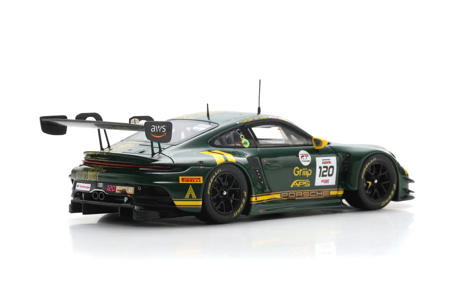Porsche 911 GT3 R 992 Wright Motorsport #120 Adelson/Sargent/Skeer 24H Spa 2025 1:43 Spark 