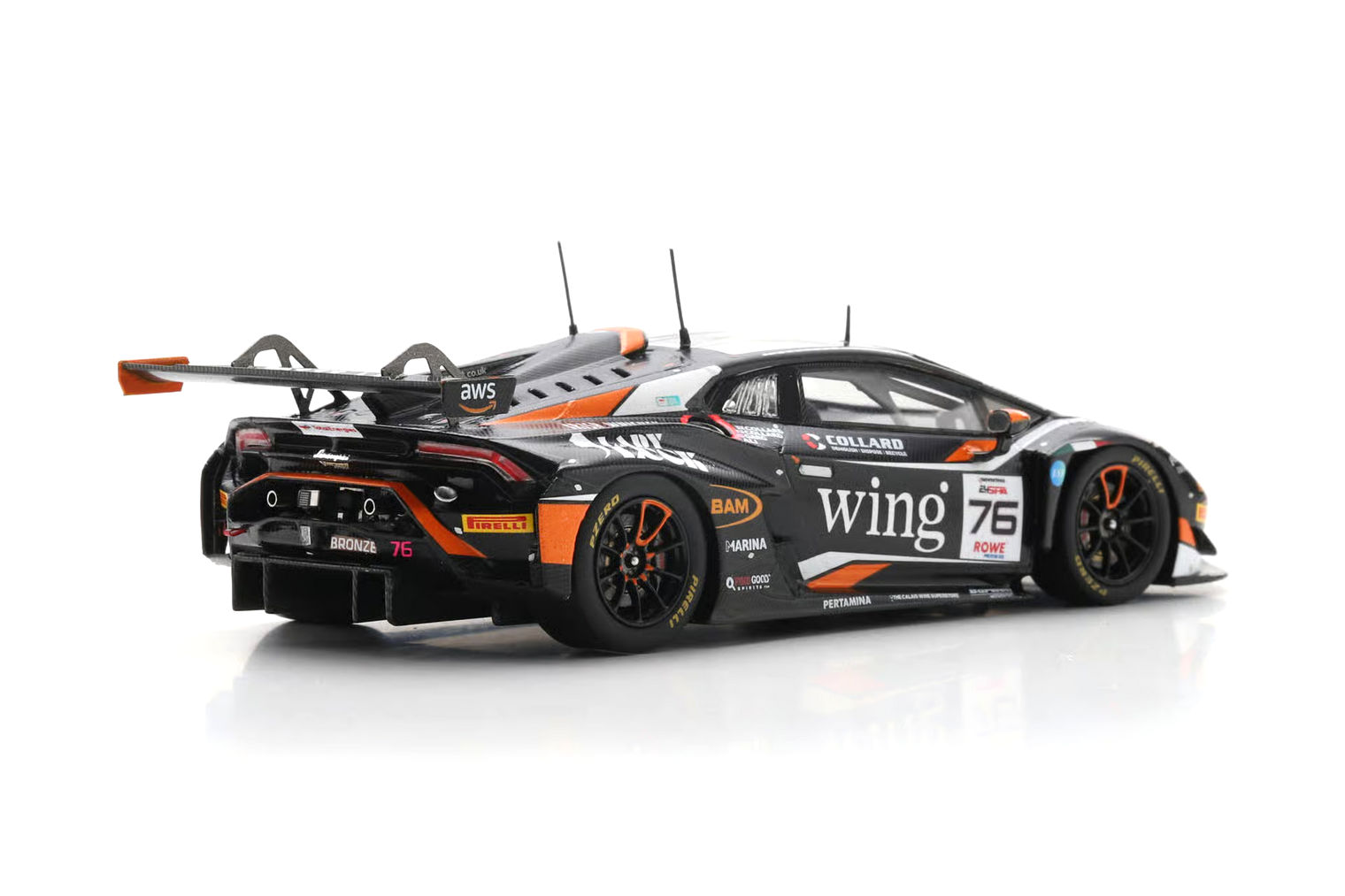 Lamborghini Huracan GT3 EVO 2 Barwell Motorsport #76 R.Collard/Garg/R.Collard/Ali 24H Spa 2025 1:43 Spark