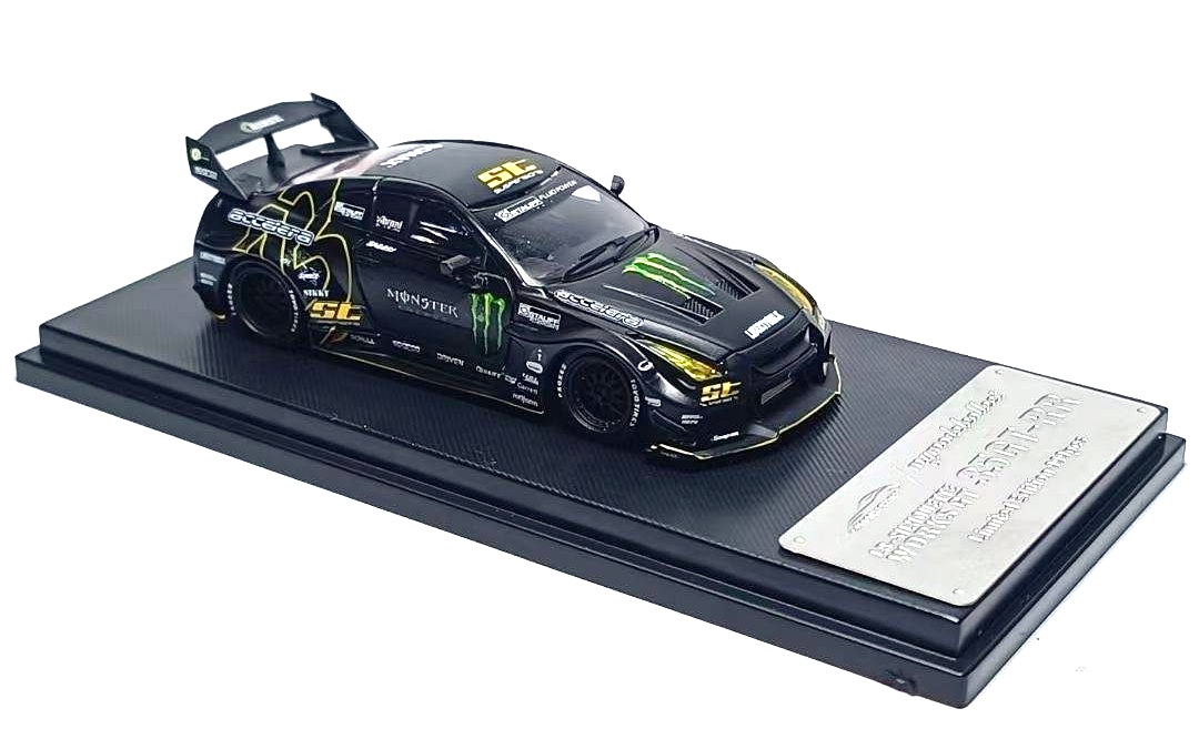 Nissan GT-R *Monster* matte black 1:64 My Model Collect