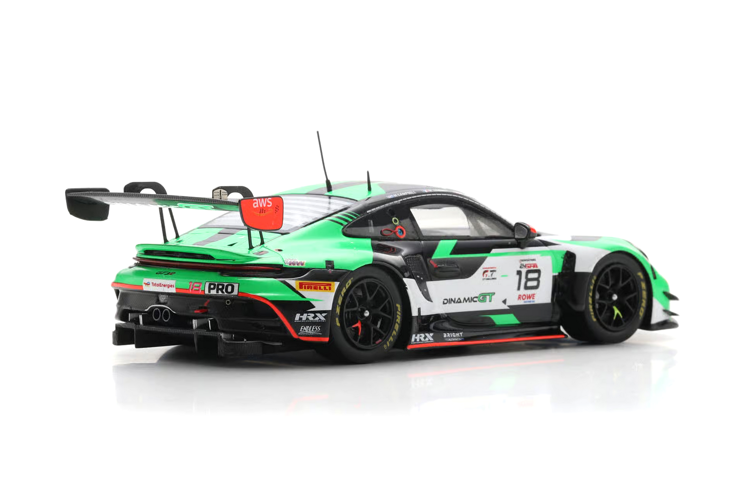 Porsche 911 GT3 R 992 Dinamic GT #18 Campbell/Buus/Jaminet 24H Spa 2025 1:43 Spark 