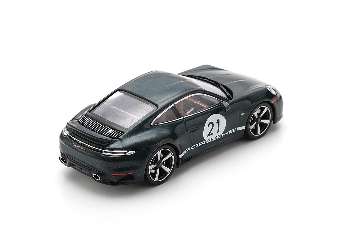Porsche 911 Sport Classic 992 2022 Porsche racing green metallic with Heritage Package 1:43 Schuco