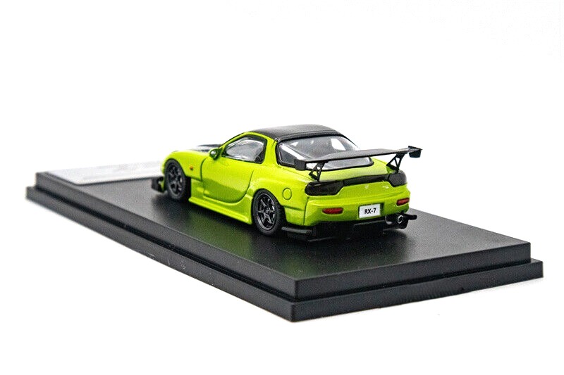 Mazda RX-7 (FD3S) green with carbon hood 1:64 My Model Collect