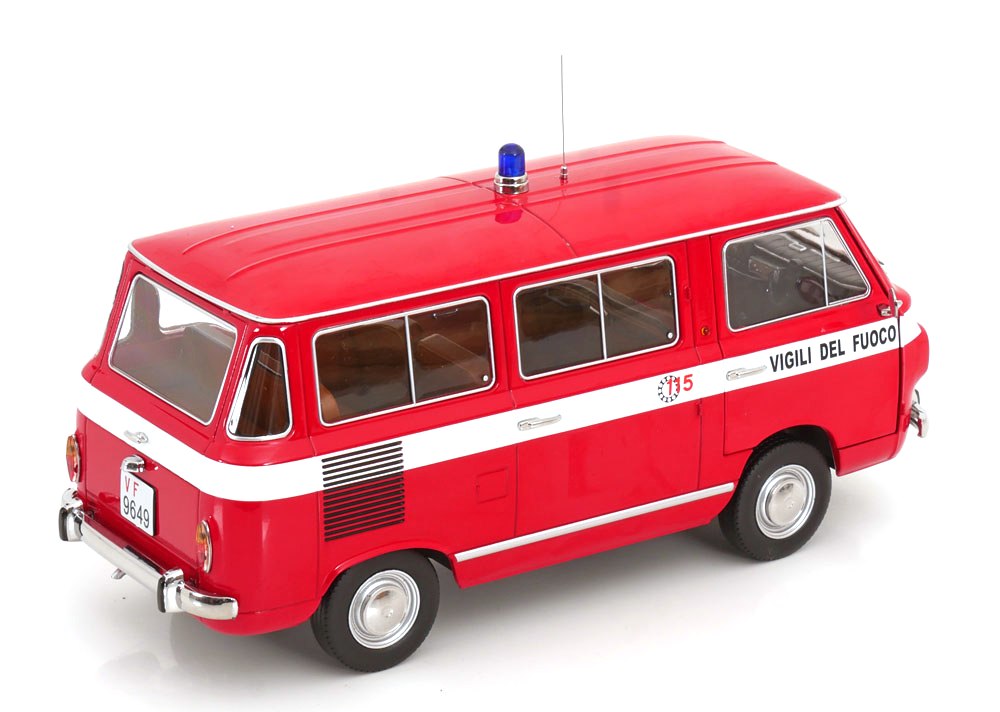 Fiat 850 Familiare Vigili del Fuoco 1970 red 1:18 Mitica