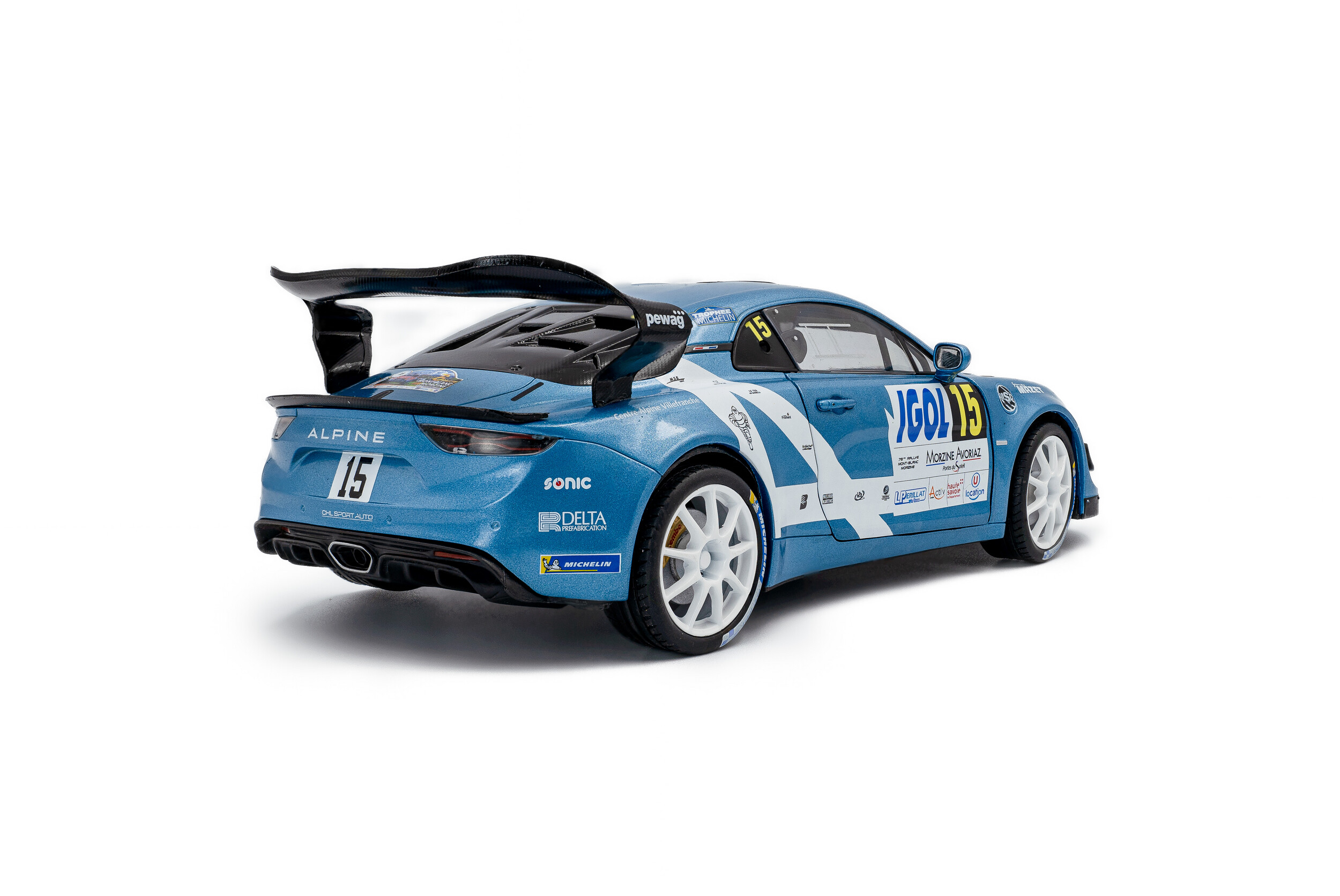 Alpine A110 RGT #15 Astier/Giraudet Rally Mont Blanc 2024 1:18 Solido