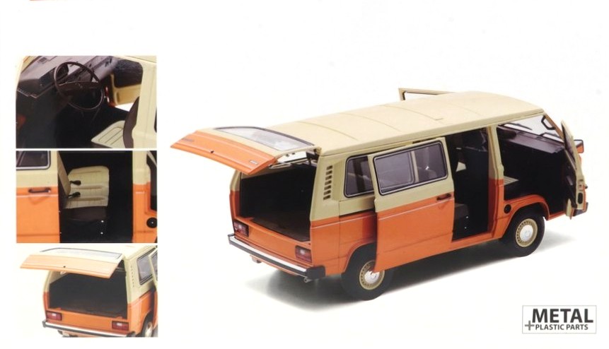 Volkswagen T3a L Bus orange 1:18 Schuco
