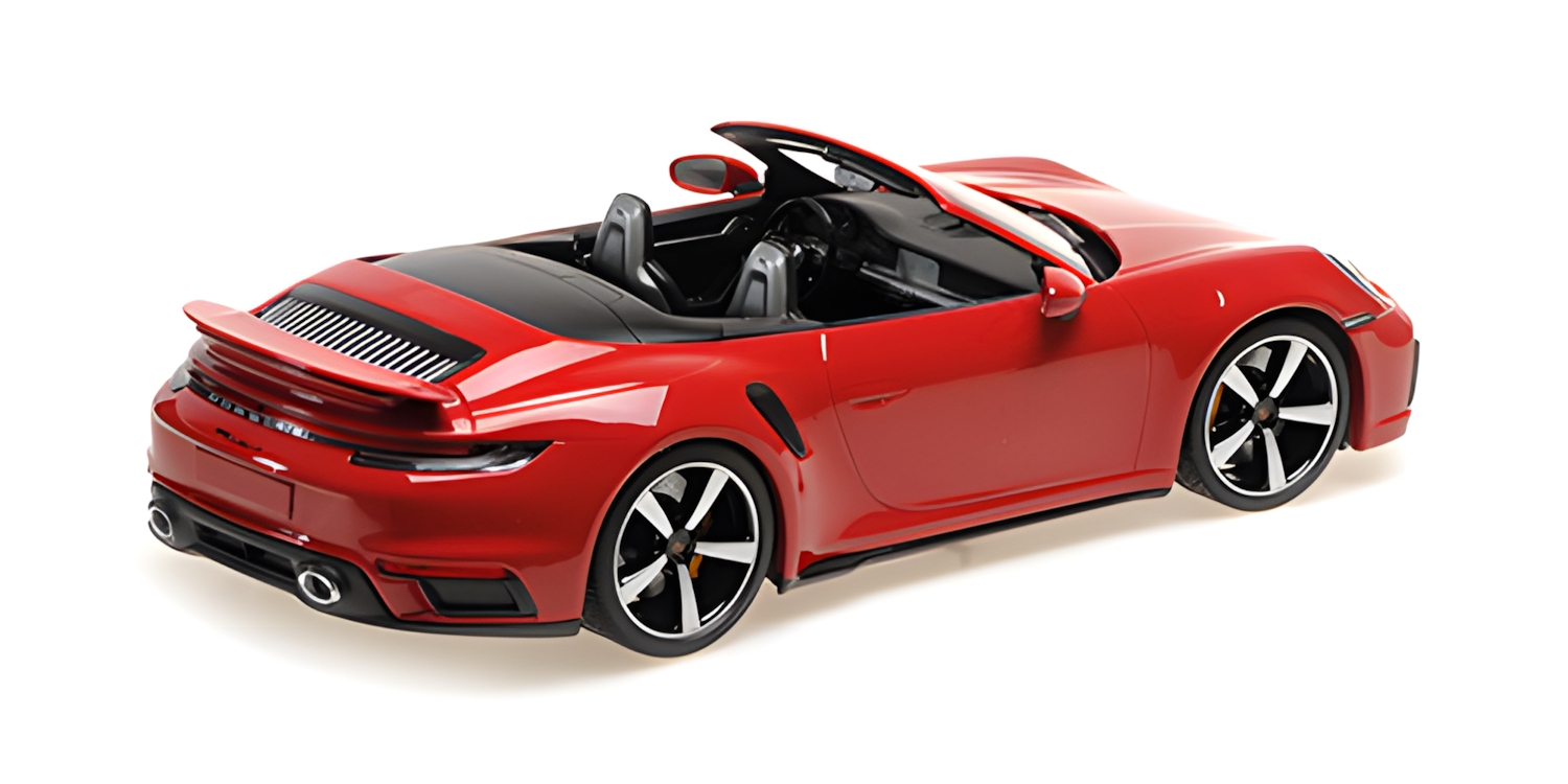 Porsche 911 992 Turbo S Cabriolet 2020 red 1:18 Minichamps