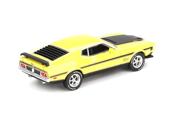 Ford Mustang Mach 1 1971 grabber yellow 1:64 Mini GT