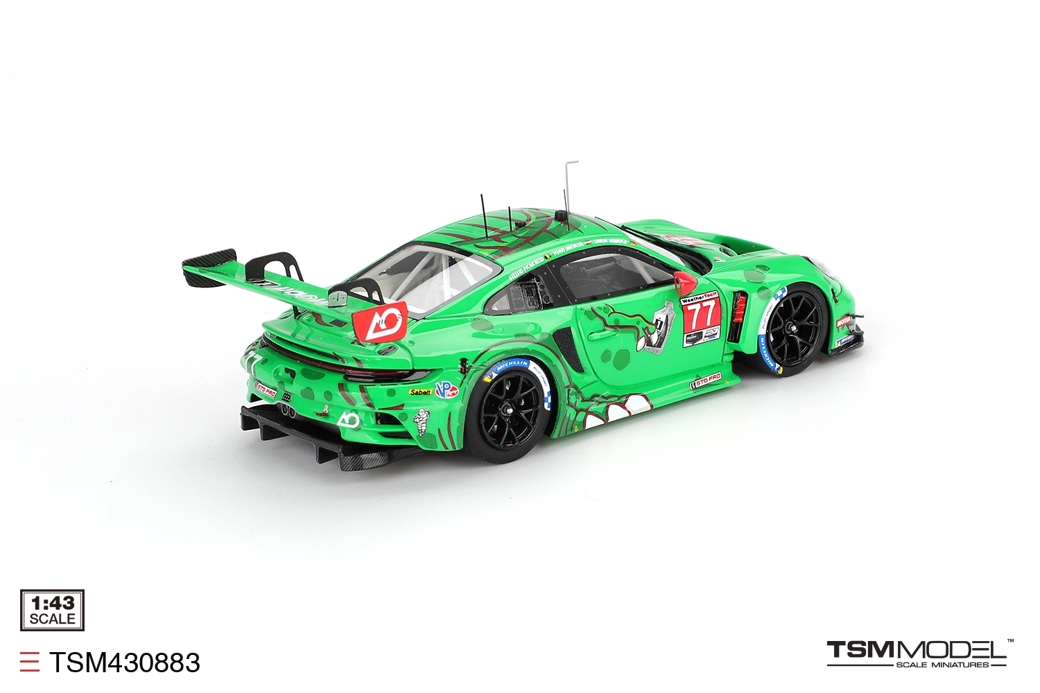 Porsche 911 992 GT3 R #77 AO Racing Winner 12H Sebring 2025 1:43 TSM Model