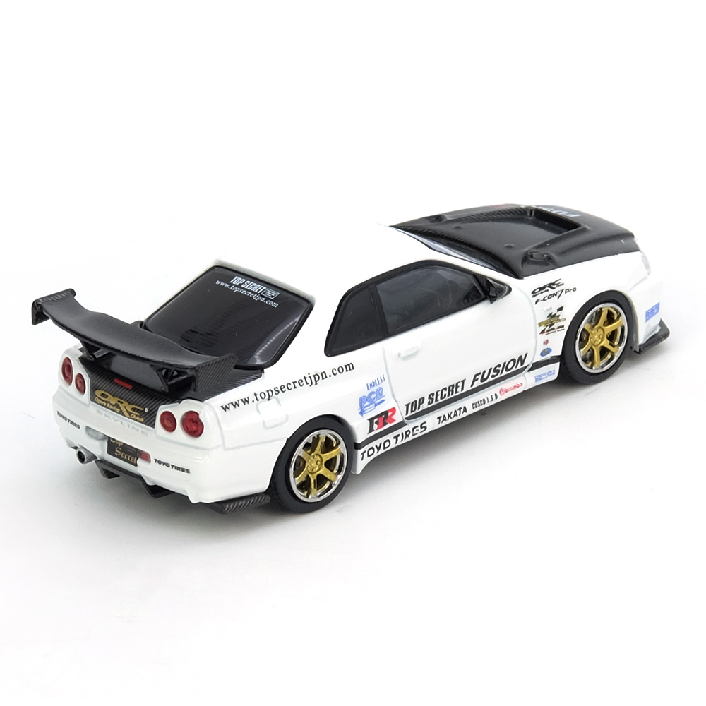 Nissan Top Secret R34 GT-R white 1:64 Inno Models