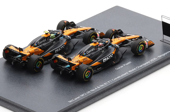 Set - McLaren MCL39 #4 L.Norris & #81 O.Piastri F1 Constructors' Champion 2025 1:43 Spark